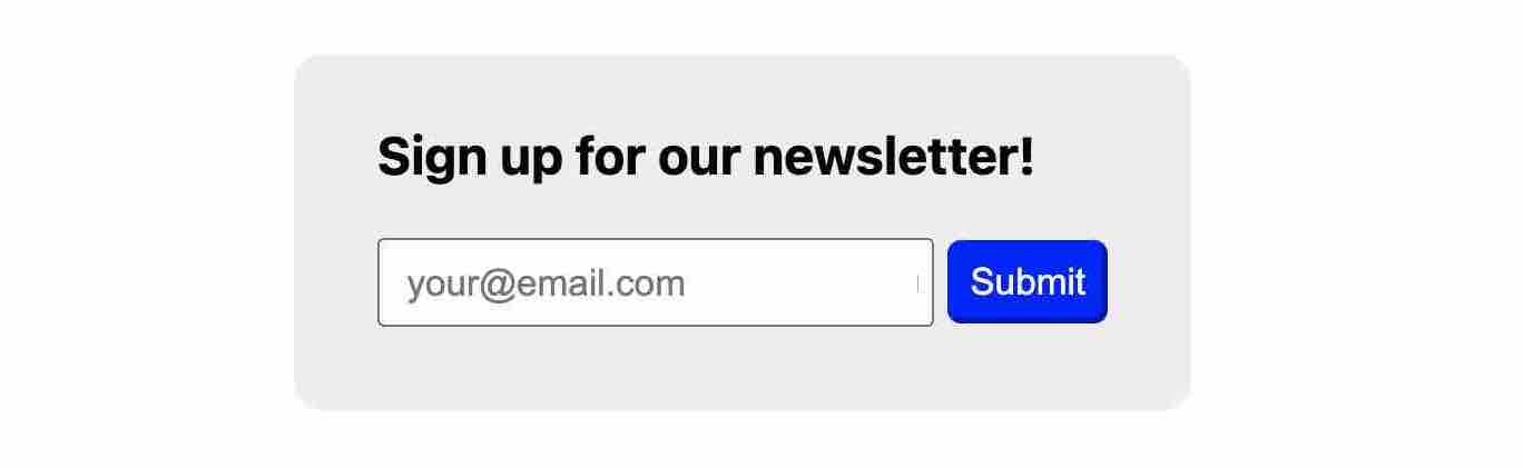 Newsletter signup form